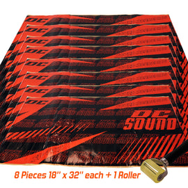 DC Sound SP-BK8 8 Sheets 18" x 32" Sound Deadening Noise Insulation Vibration Dampening Material Bulk Kit +Roller