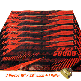 DC Sound SP-BK7 7 Sheets 18" x 32" Sound Deadening Noise Insulation Vibration Dampening Material Bulk Kit +Roller