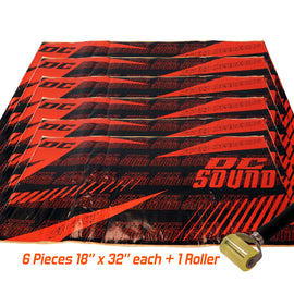 DC Sound SP-BK6 6 Sheets 18" x 32" Sound Deadening Noise Insulation Vibration Dampening Material Bulk Kit +Roller