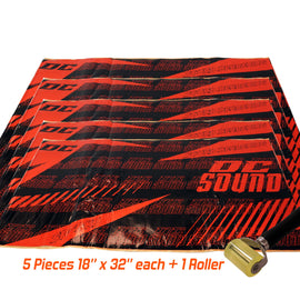 DC Sound SP-BK5 5 Sheets 18" x 32" Sound Deadening Noise Insulation Vibration Dampening Material Bulk Kit +Roller