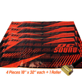 DC Sound SP-BK4 4 Sheets 18" x 32" Sound Deadening Noise Insulation Vibration Dampening Material Bulk Kit +Roller