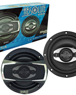 2 Pair Absolute USA SP654 SP Series 6.5" 4 Way full-range loudspeakers<br/> 6.5" 4 Way full-range loudspeakers Car Speakers 500 Watts Max Power