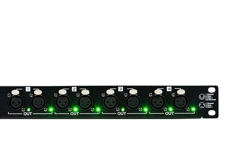 Antari SPLIT124 Event Lighting - 1 In and 4 Out and 1 Through - Optical DMX Splitter