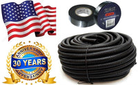 Absolute SLT14 25' + Electrical Tape 25 feet 1/4" split loom wire tubing hose cover auto home marine + electrical tape