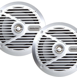 (4) Alpine SPS-M601 Pair 6.5" 2-Way Marine/Boat Coaxial Speakers