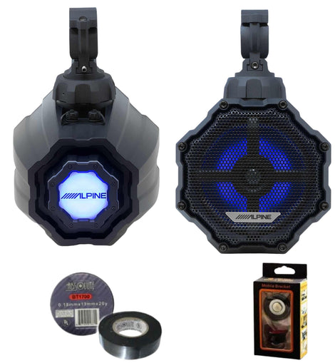 Alpine SPV-65RGB-CAN 6.5” Weather-Resistant RGB LED Speaker Bundle
