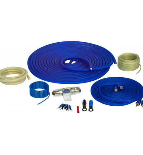Stinger SS1200XS 1200W Amp Kit w/ Blue Twisted RCA & Satin Acc Fuse Holder w/ 150A Fuse