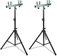 2 MR DJ Universal Pro Lighting 7' Tripod Light Stand & Square Truss T-Bar Adapter