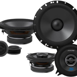 Alpine S-Series S-S65C 6.5" 2-Way Component Speaker & S-S40 4" Coaxial Speakers