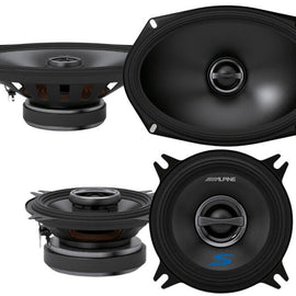 Alpine S-Series S-S69 6"X9" 2-Way Coaxial Speaker and S-S40 4" Coaxial Speaker