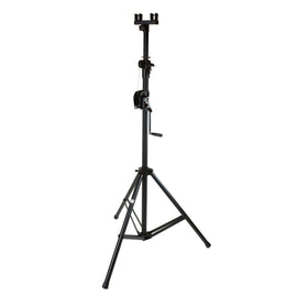 MR DJ ST150 10Ft Light Stand Stage Lighting Truss Hand Crank Up + 6" T-Bar Truss Adapter