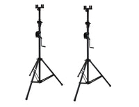 MR DJ ST150-2 2 X 10Ft Light Stand Stage Lighting Truss Hand Crank Up + 6" T-Bar Truss Adapter
