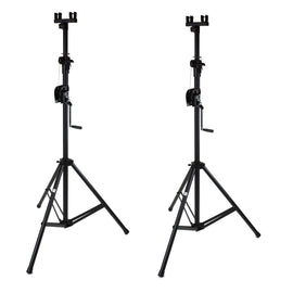 MR DJ ST150-2-6-3 DJ Lighting Truss Stand Dual Crank-Up Stand & 15FT X 6" Triangle Truss