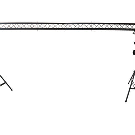 MR DJ ST150-2-10-3 DJ Lighting Truss Stand Dual Crank-Up Stand & 15FT X 10" Triangle Truss