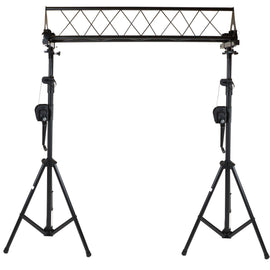 MR DJ ST150-2-10-1 DJ Lighting Truss Stand Dual Crank-Up Stand & 5FT X 10" Triangle Truss
