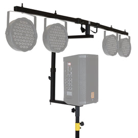 MR DJ STSPLI-SS350W Adjustable T-Bar Stage Lighting Extension with Speaker Stand