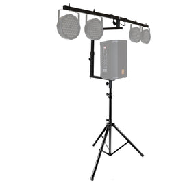 MR DJ STSPLI-SS350 Adjustable T-Bar Stage Lighting Extension with Speaker Stand