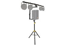 MR DJ STSPLI-SS350Y Adjustable T-Bar Stage Lighting Extension with Speaker Stand