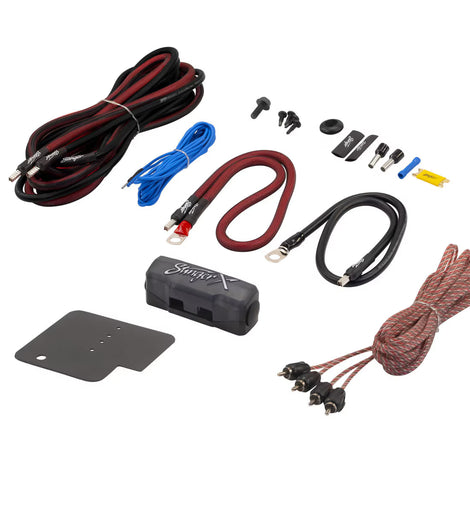 Stinger STXKJW8 100% Oxygen-Free Copper Underseat Amplifier 8-gauge Wiring Kit