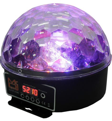 MR DJ PARTYDOME LED Crystal Magic Ball DJ Strobe Light 6 LED 6 Colors Sound Activated DMX512