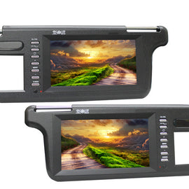 Absolute SVC-900PKG (Black) Pair of Black 9" Widescreen LCD Flipdown Sunvisor Monitors