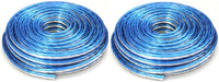 2 DC Sound DSWT18B50 18 Gauge Premium Speaker Wire 50ft Clear Blue/White