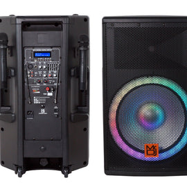 MR DJ SYNERGY15BAT 15" 3500W Power Speaker Battery/Bluetooth/Amplifier/SD/USB/FM