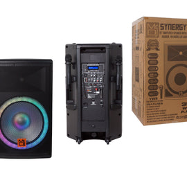 MR DJ SYNERGY15BAT 15" 3500W Power Speaker Battery/Bluetooth/Amplifier/SD/USB/FM