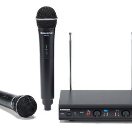 SAMSON Stage 212 Dual VHF Handheld Wireless Microphones for Church Sound Systems