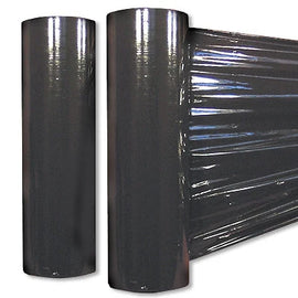 Absolute Single Roll Black Plastic Film Pallet Shrink Wrap 18" 1500 SQ Ft x 80 Gauge