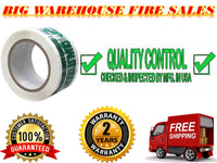 Absolute USA 30 Rolls Quality Control Printed Sealing Tape - 2.5" x 110 Yards - Green QC Checked & Inspected Message - Bulk Packaging Tape (30 Pack)
