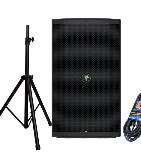 Mackie THUMP215 15” 1400W Powered Loudspeaker+Speaker Stand+XLR DJ Cable