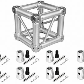 Fits Global Truss Universal 12" Square Corner Junction Box Cube 2-6 Way 8 Half Conical Couplers for 2 Way Installation