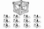 MR DJ DTJB3W Universal Corner Junction Block Box 1Way-6Way with 12 Half Conical Couplers for 3 Way Installation