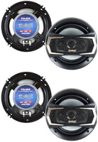 2 Absolute TQ-654 6.5" 400W 4-Way full-range Coaxial Loudspeakers Car Speakers