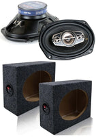Absolute TQ-695 6x9" 600W 5 Way Speakers & 6x9" Speaker Box