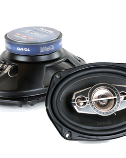 2 Absolute TQ-695 6x9" 5-Way Coaxial Car Speakers 600W Pair Carbon Fiber Cone Full-Range Audio Upgrade