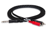 Hosa TRS-203 Insert Cable 1/4" TRS Male to Dual RCA Male 9 foot