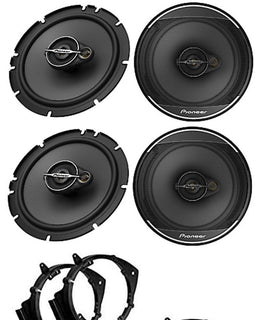 2 Pairs Pioneer TS-A1670F 6.5" Car Truck Front Rear Door Speakers Fit GM 06-16