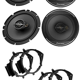 2 Pairs Pioneer TS-A1670F 6.5" Car Truck Front Rear Door Speakers Fit GM 06-16