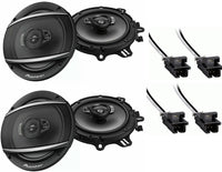 4 Pioneer TS-A1680F 6.5" 350-Watt 4Way Speakers + 72-4568 Harness Fit General Motor Vehicles