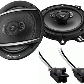 Pioneer TS-A1680f 6.5" 350-Watt 4Way Speakers + Metra 72-4568 Speaker Harness for Selected General Motor Vehicles
