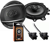 Pioneer TS-A1680F 6.5" 350-Watt 4Way Speakers + Metra 72-4568 Speaker Harness for Selected General Motor Vehicles + Absolute Cell Phone Magnet
