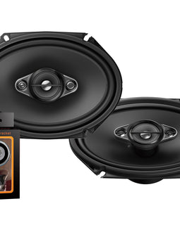 Pair of Pioneer 5x7/ 6x8 Inch 4-Way 350 Watt Car Audio Speakers TS-A6880F + Mobile Bracket Holder