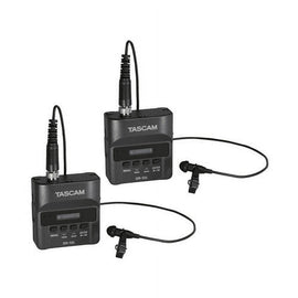 Tascam DR-10L Compact Digital Audio Recorder and Lavalier Mic Combo (2 Pack)