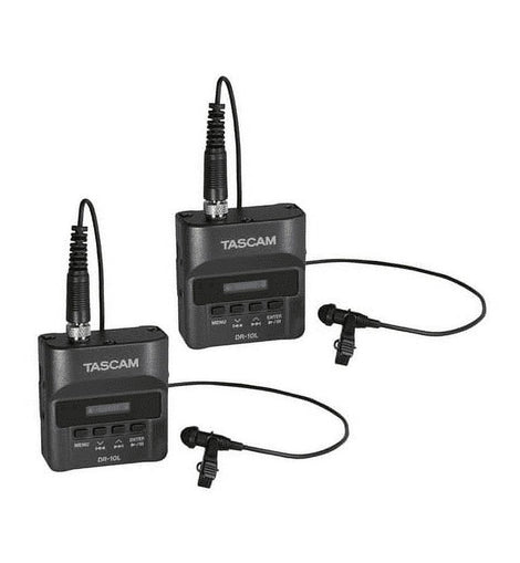 Tascam DR-10L Compact Digital Audio Recorder and Lavalier Mic Combo (2 Pack)