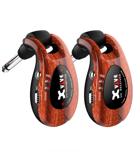 Xvive Audio U2 Digital Wireless System 2.4 GHz for Electric Guitars-RedWood