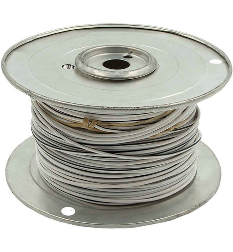 Install Bay US18500WBK 18 GA US GPT All Copper Primary Wire White w/Black Trace