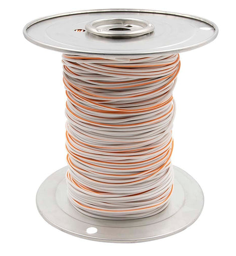 Install Bay US18500WOR 18 GA US GPT All Copper Primary Wire White w/Orange Trace