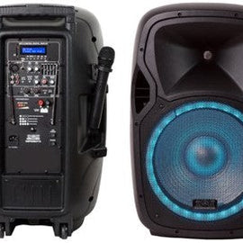 2 Absolute PRO 3500 Watts 15" Active PA DJ Speaker MP3, FM Radio, Bluetooth, Mic